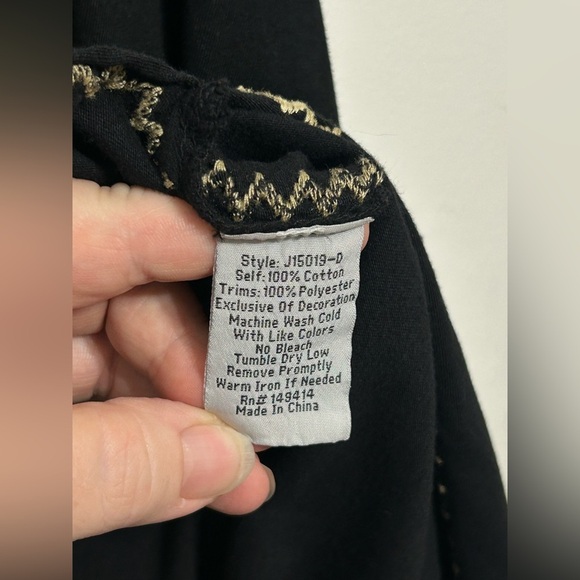 Johnny Was Rianne Embroidered Boho Drape Shirt - Picture 11 of 13